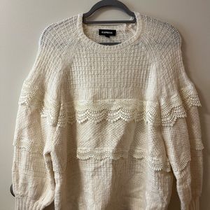 Express white sweater